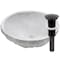 Novatto Natural Carrera Marble Stone Vessel Sink with Oil Rubbed Bronze Drain and Sealer NOSV-CWNORB - alternate 1